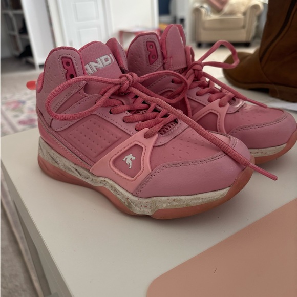 AND1 Pink Athletic Hightop Sneakers Girls Size 13 - Picture 1 of 5